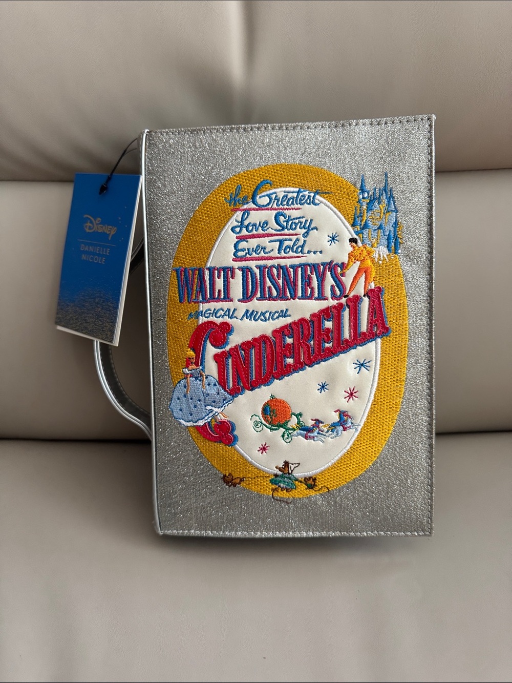 Danielle Nicole Cinderella Classic Poster Artwork Silver crossbody purse